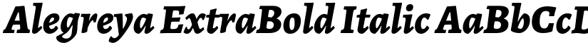 Alegreya ExtraBold Italic font