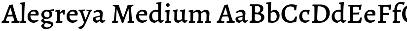 Alegreya Medium font