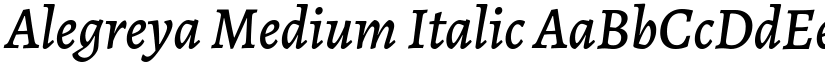 Alegreya Medium Italic font