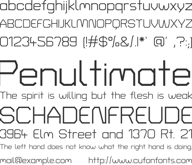 Turret Road font preview