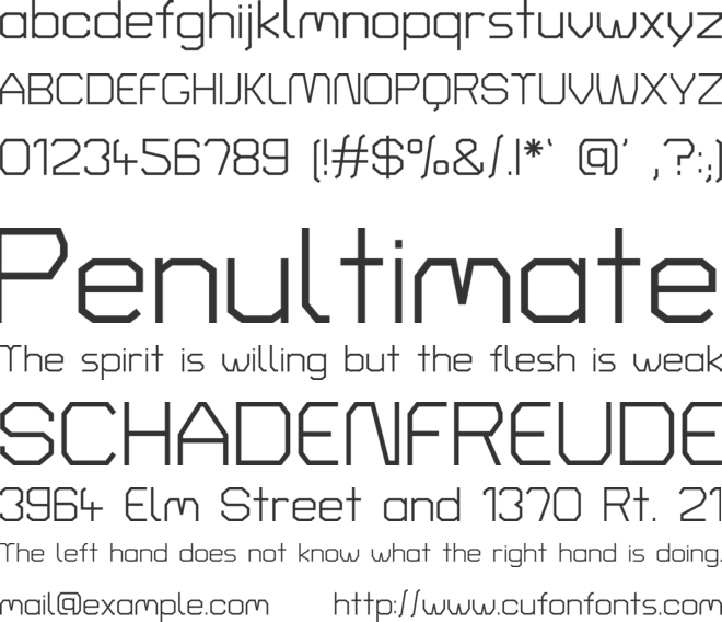 Turret Road font preview