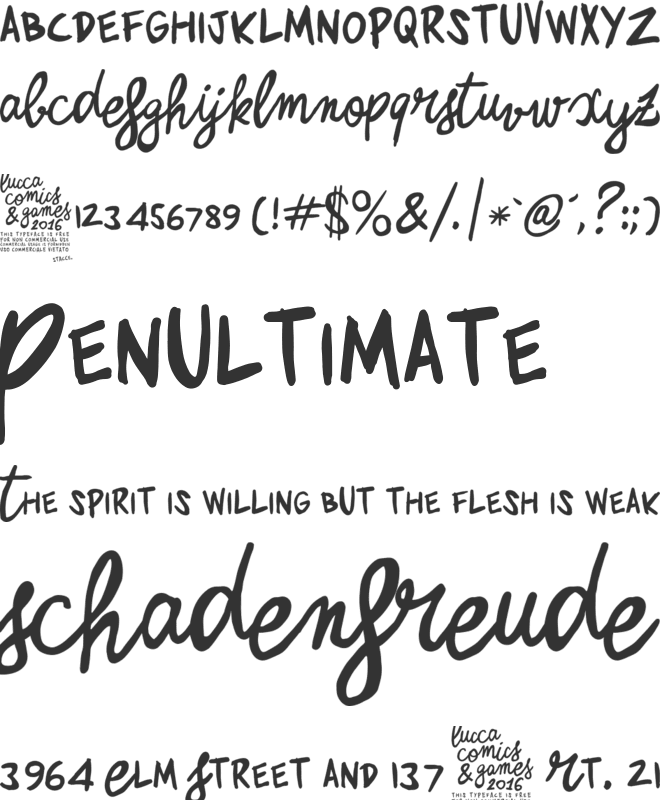 Zerocalcare Double Trouble font preview