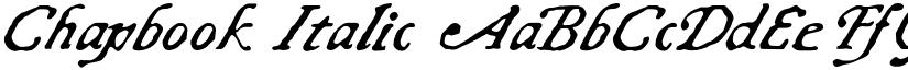 Chapbook Italic font