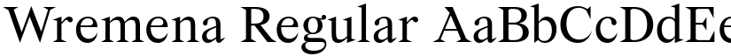 Wremena Regular font