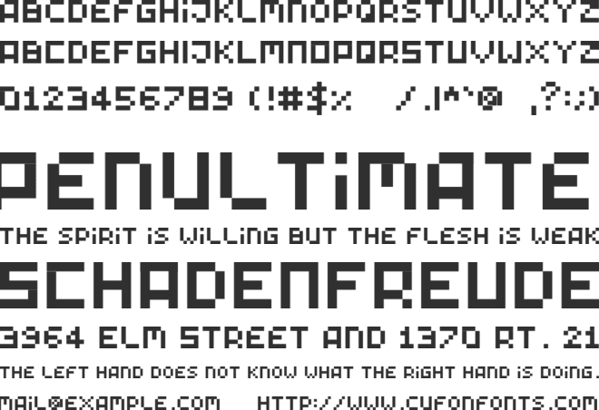 Tiny Pixy font preview