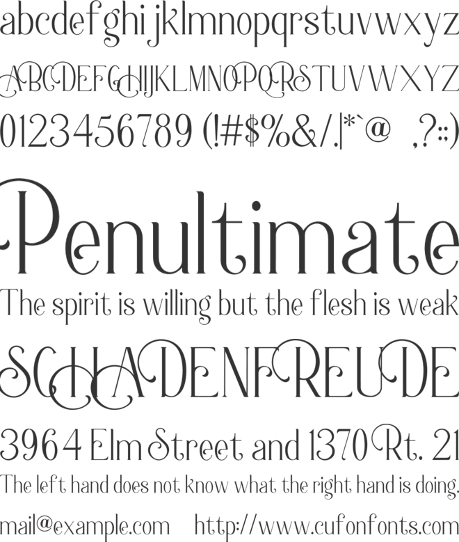Berlina Collection font preview