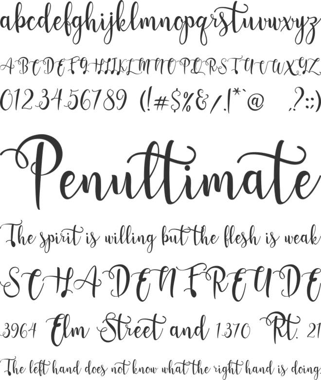 Sweet Love font preview