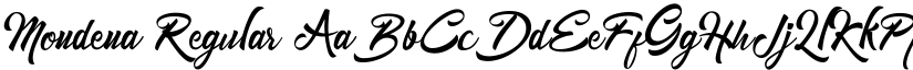 Mondena Regular font