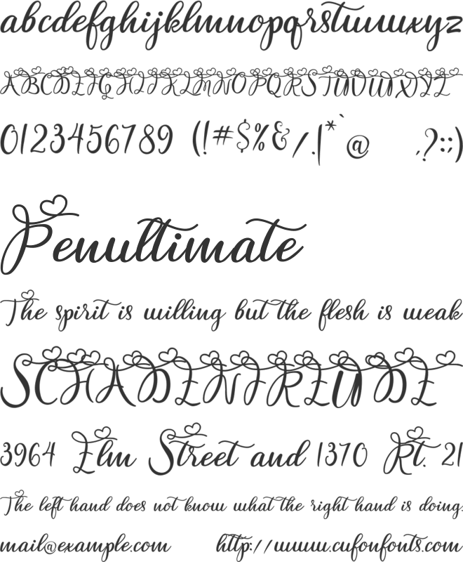 Femina font preview