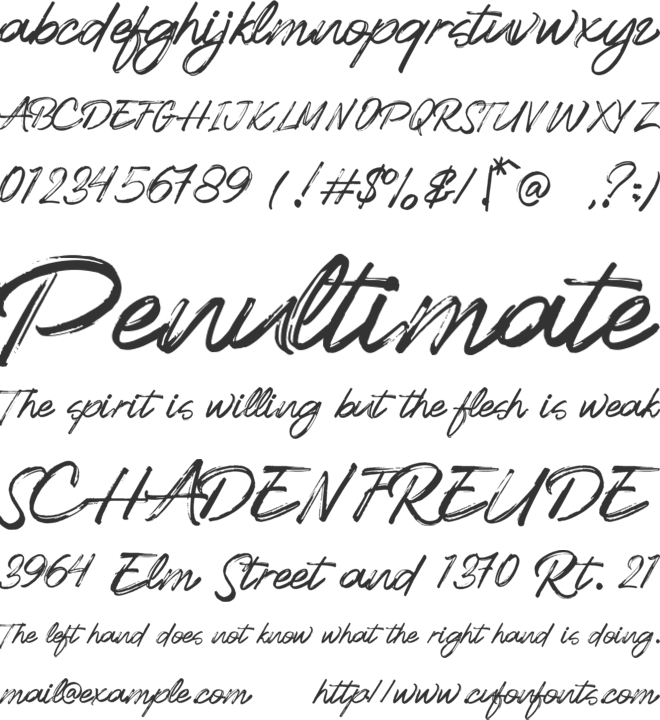 Crunchy font preview