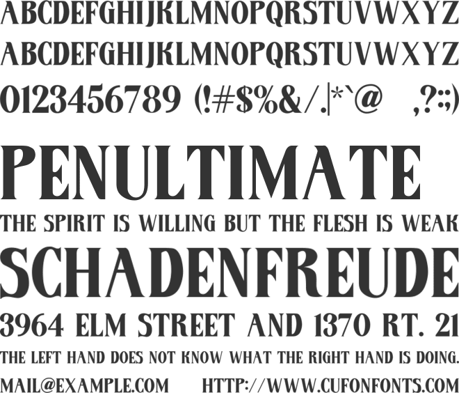 Notter Dam font preview
