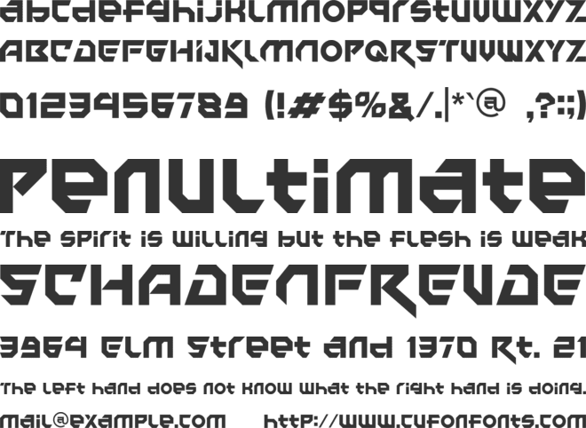 Corna font preview