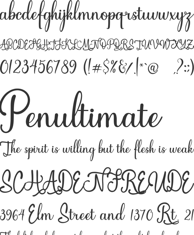 Feeling Blessed font preview