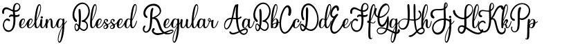 Feeling Blessed Regular font