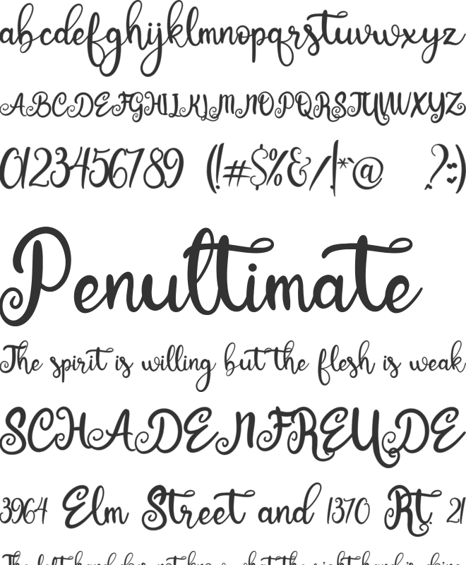 Baby Bunny font preview