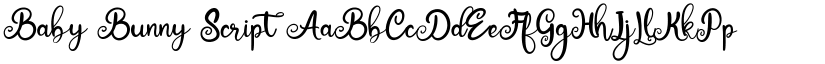 Baby Bunny Script font