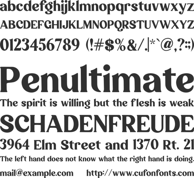 Magzo font preview