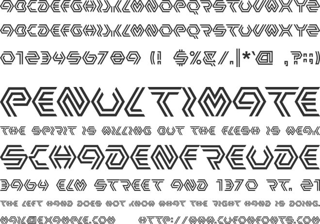 Drone font preview