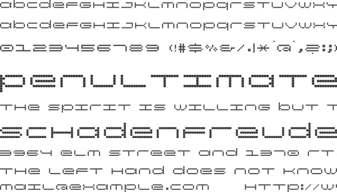 RT Screenloft8 font preview