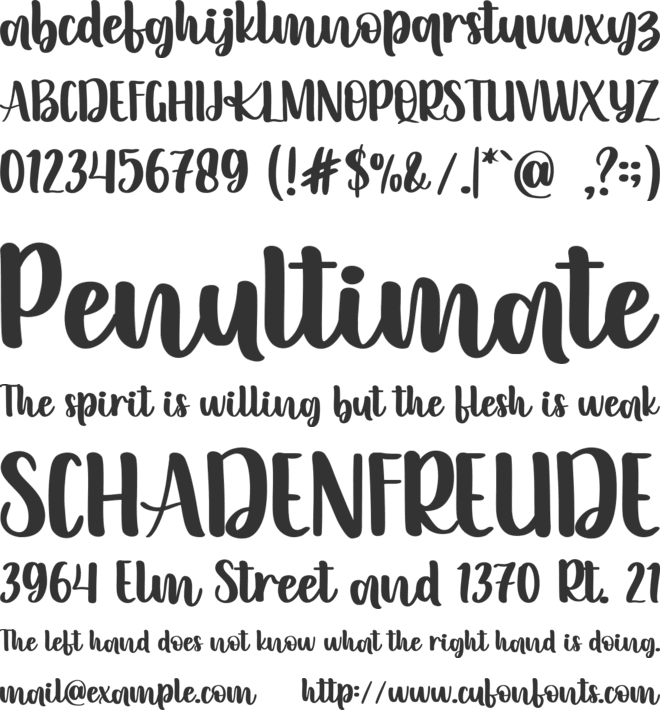 Kayla Story font preview