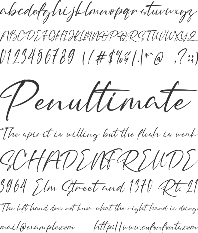 Rotenfold font preview