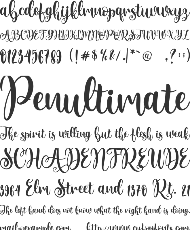 Rose Spring font preview