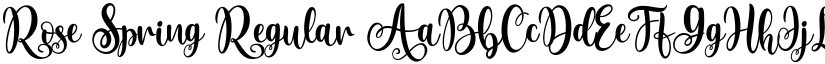 Rose Spring Regular font