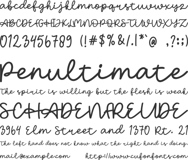 Hello Cinta font preview