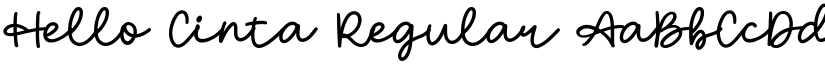 Hello Cinta Regular font