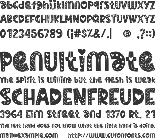 Lover font preview