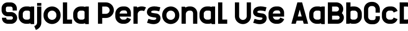 Sajola Personal Use font