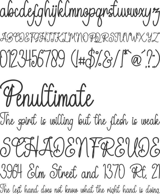 Beautyline font preview