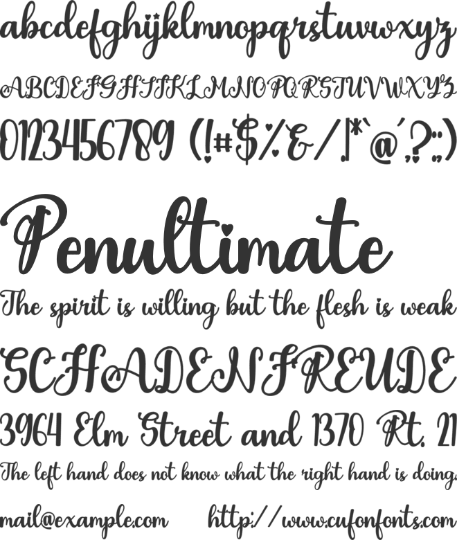 bellabangsa font preview