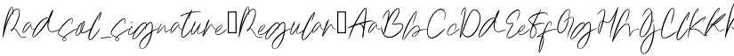 Radsol_signature Regular font