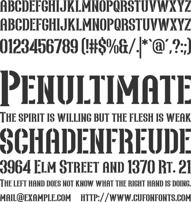 Northash font preview