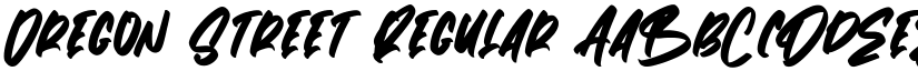 Oregon Street Regular font