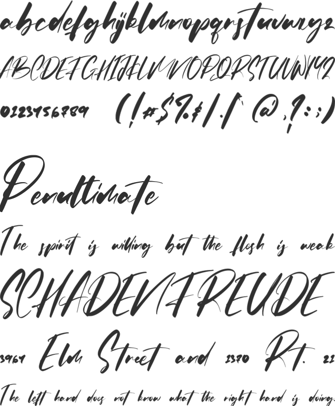 Skidproof font preview