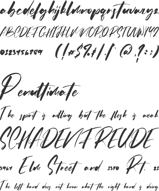Skidproof font preview
