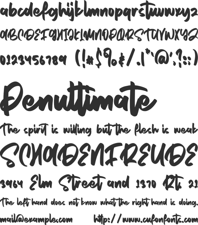 Quitong font preview