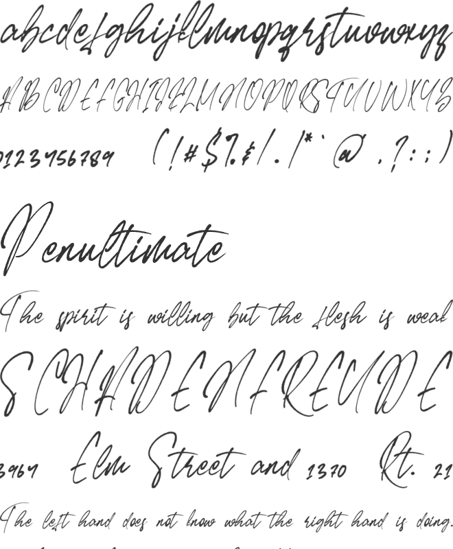 Hurstville font preview