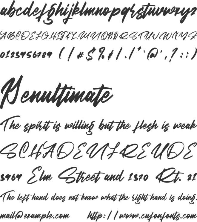 Jackart font preview