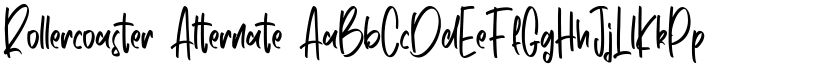 Rollercoaster Alternate font