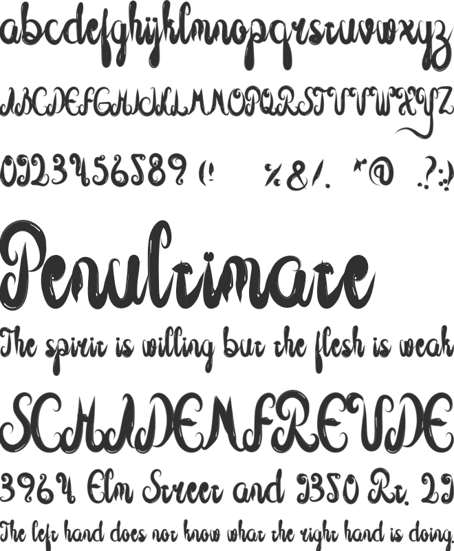 Sublimation font preview