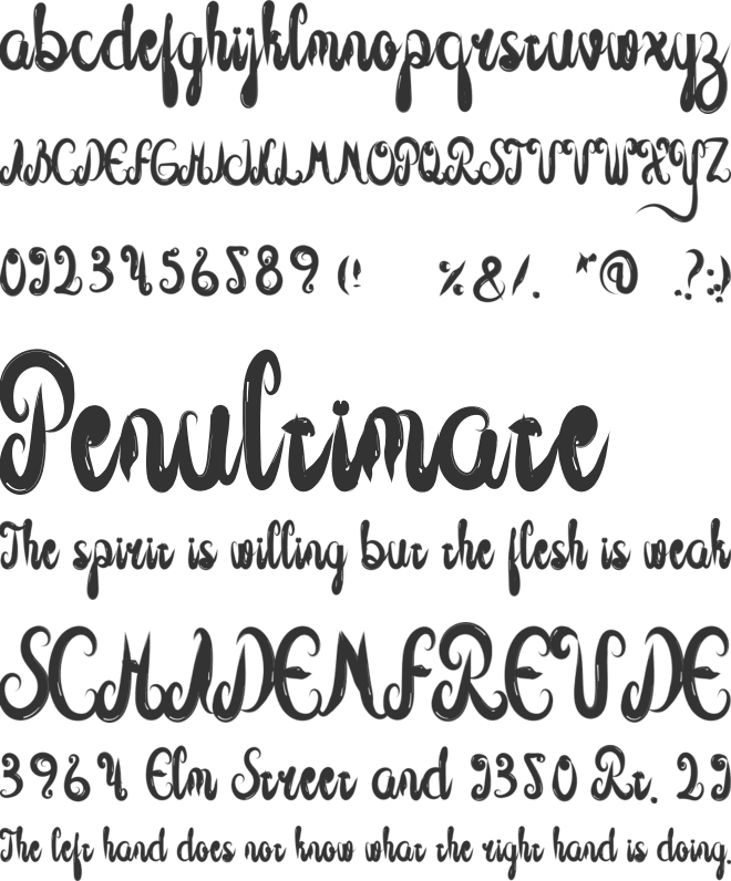 Sublimation font preview