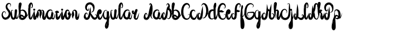 Sublimation Regular font