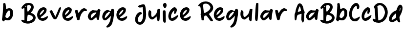 b Beverage Juice Regular font