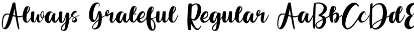 Always Grateful Regular font