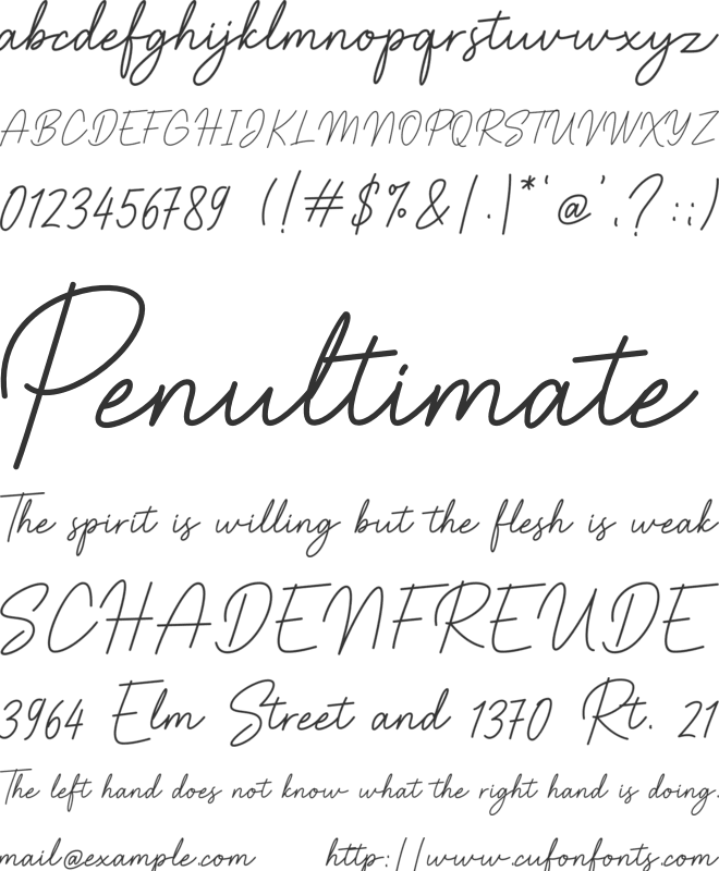 Mashiny font preview