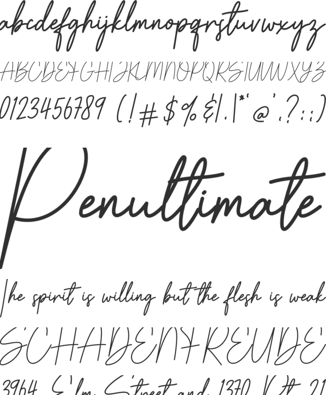 Bristany font preview