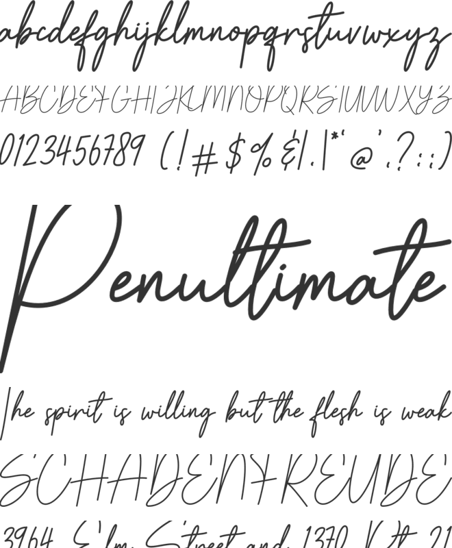 Bristany font preview